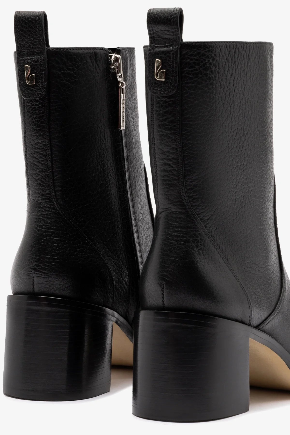 Mini Ricky Boot In Black Leather - Larroude
