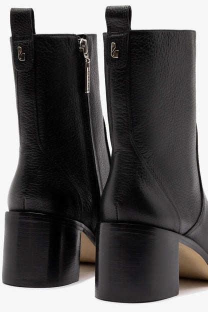 Mini Ricky Boot In Black Leather - Larroude