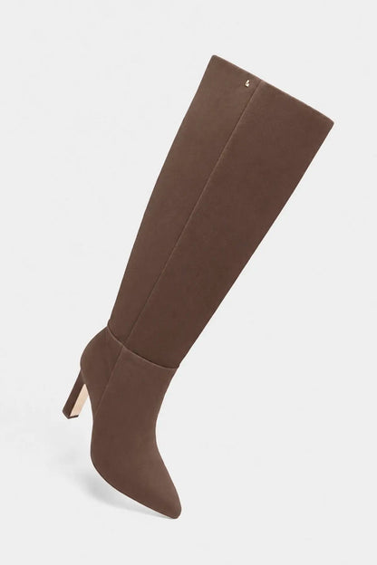 Cindy Hi Boot In Burnt Umber Suede - Larroude