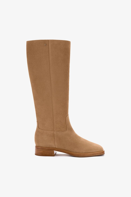 Anne Boot In Peanut Suede - Larroude