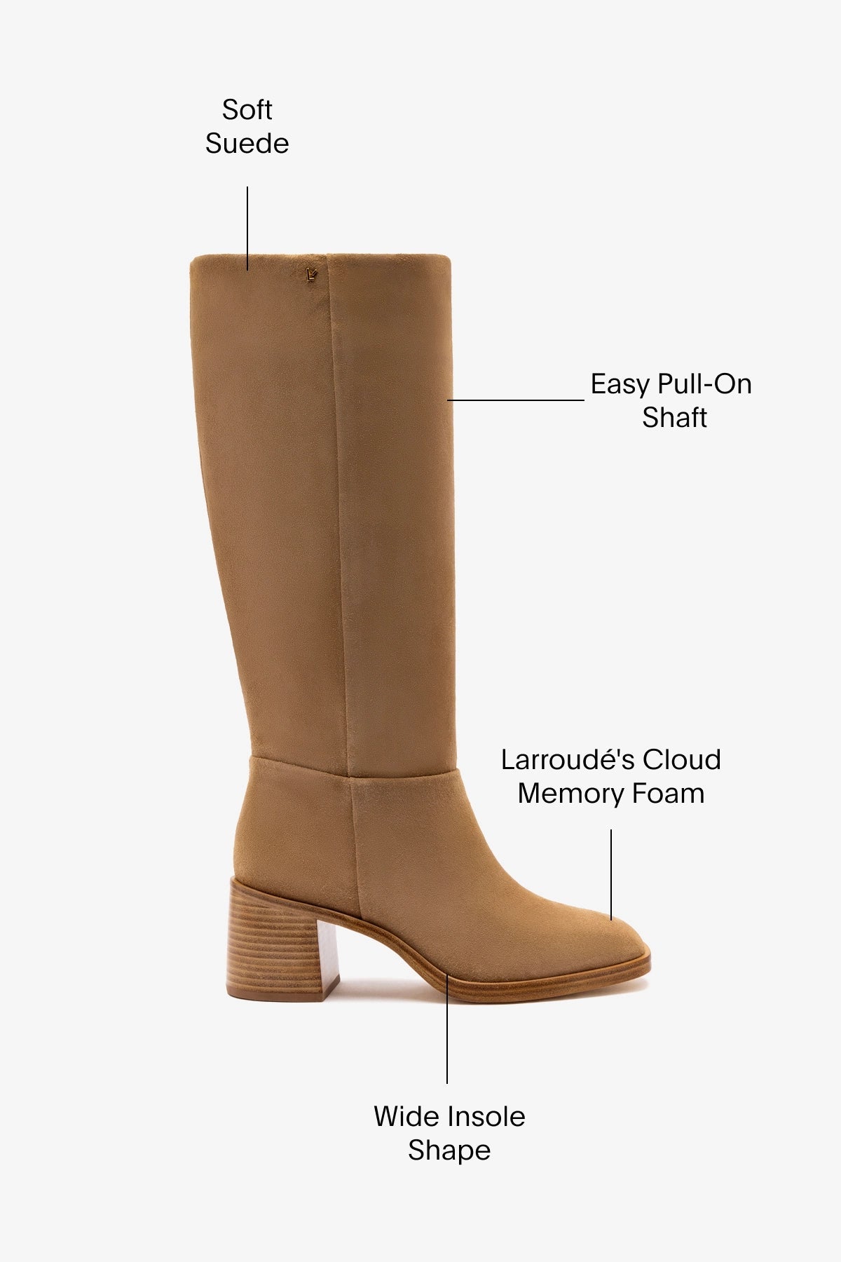 Ricky Boot In Peanut Suede - Larroude