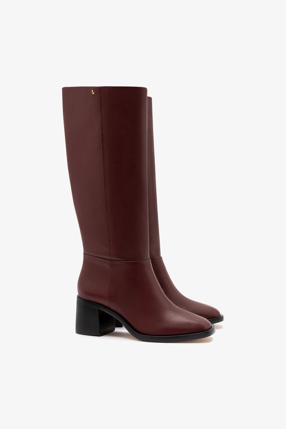 Ricky Boot In Burgundy Leather - Larroude