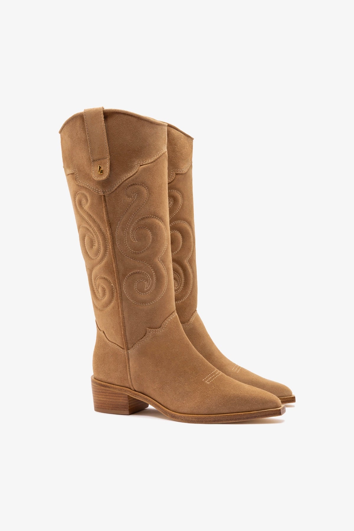 Paloma Boot In Peanut Suede - Larroude