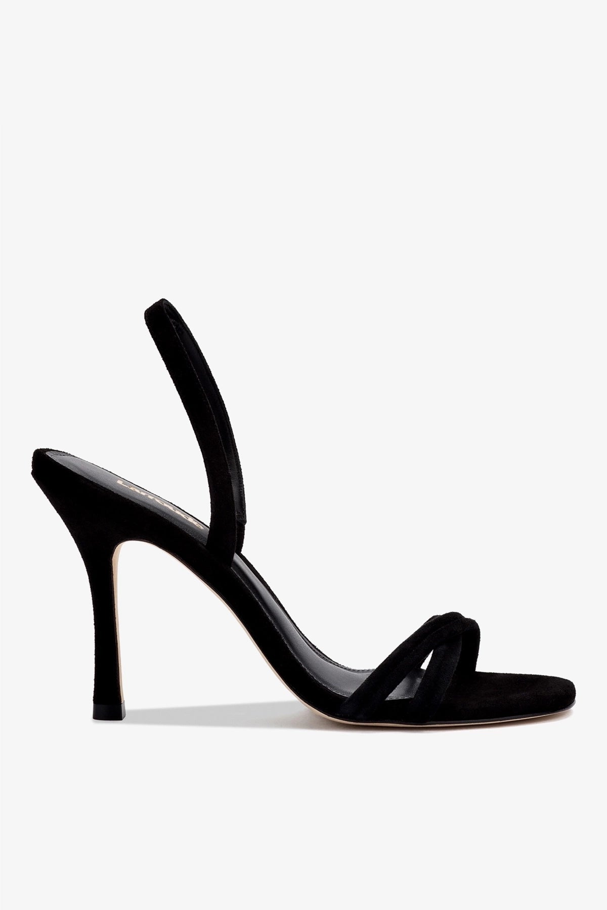 Annie Sandal In Black Suede - Larroude