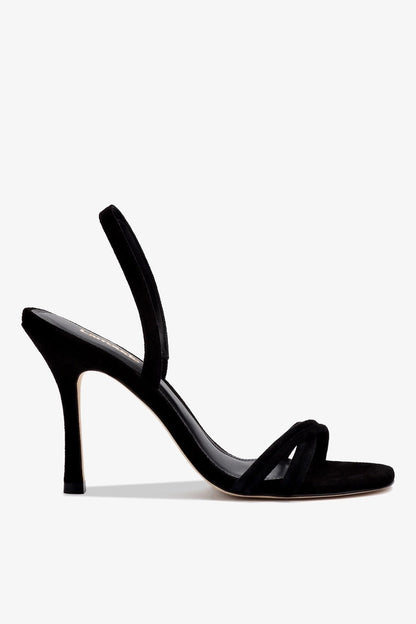 Annie Sandal In Black Suede - Larroude