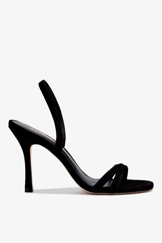 Annie Sandal In Black Suede - Larroude
