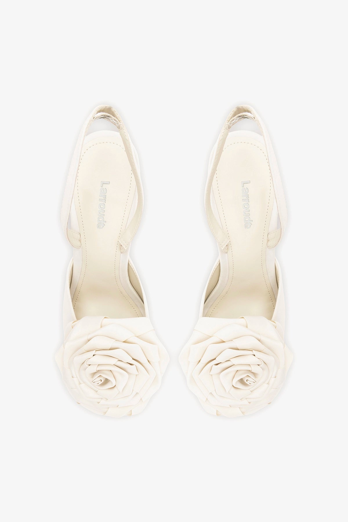 Scarlet Sandal White Satin - Larroude