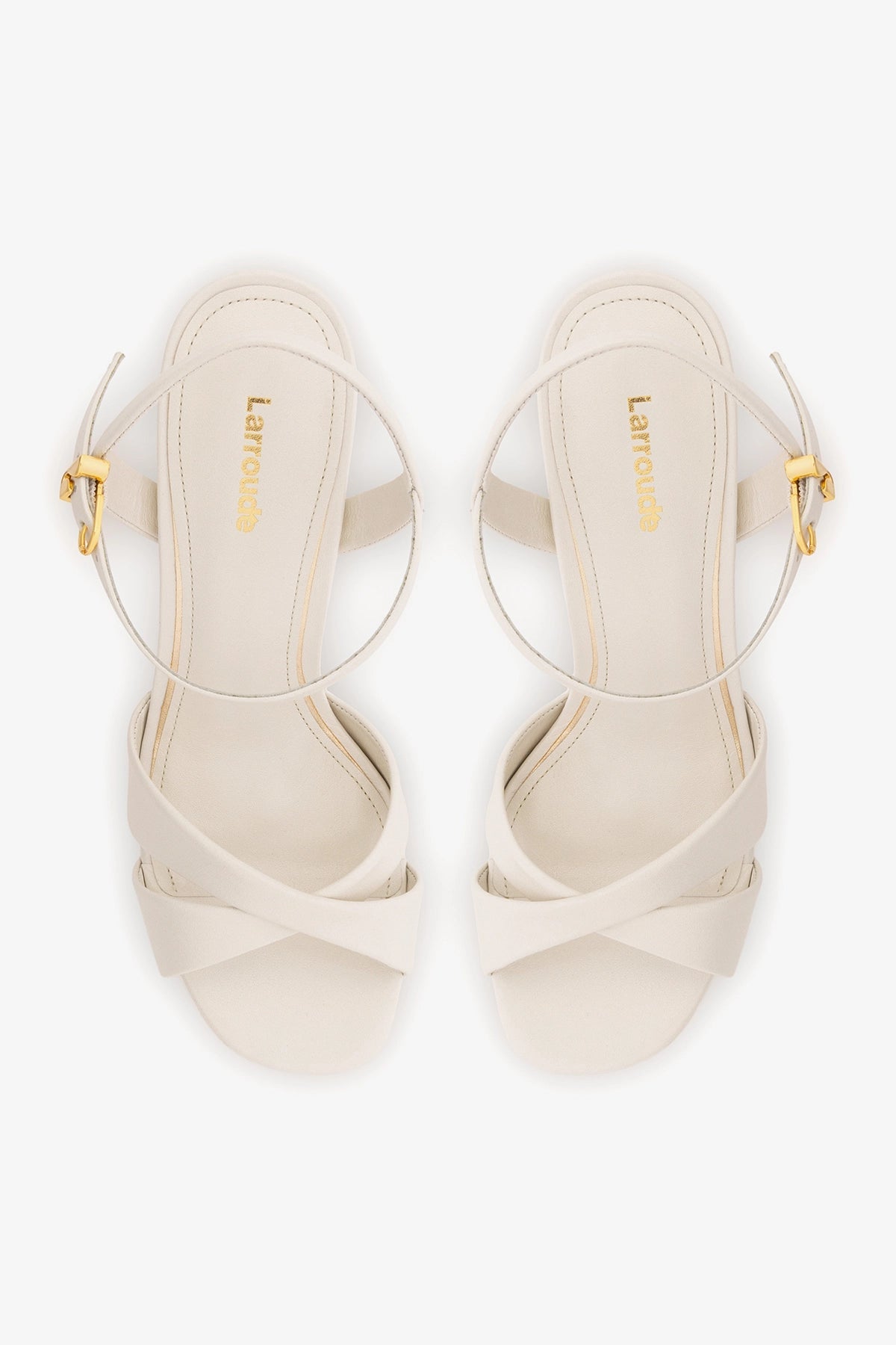 Bianca High Platform Sandal In Pearl Leather - Larroude