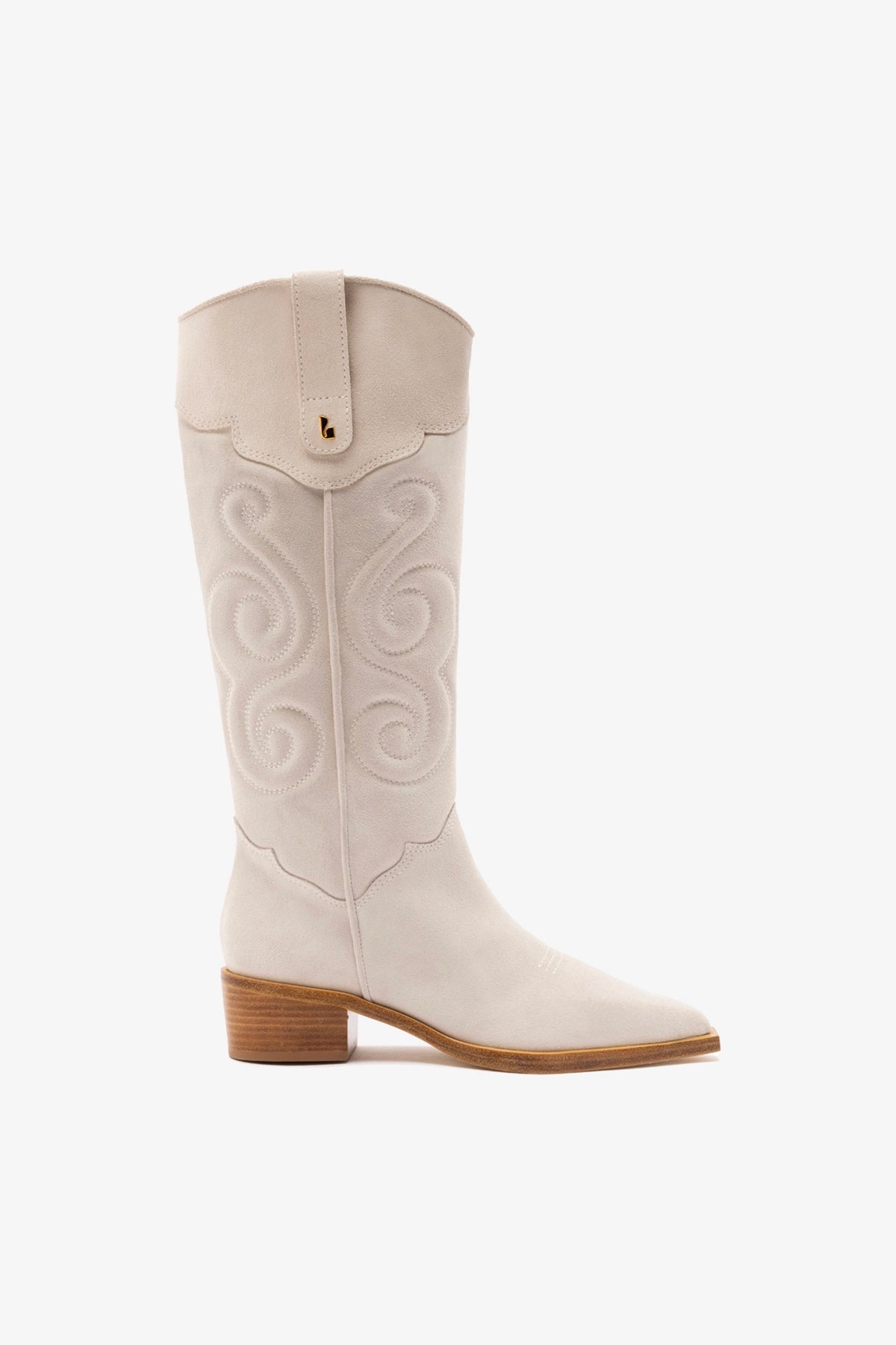 Paloma Boot In Mushroom Grey Suede - Larroude