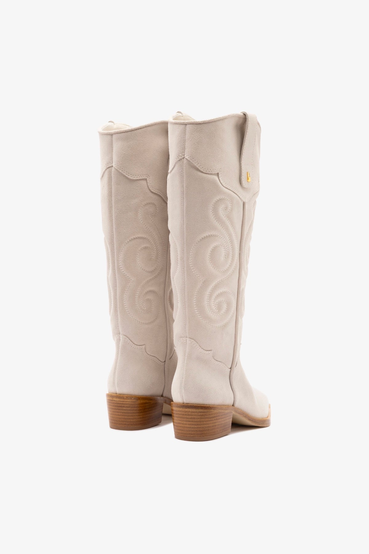 Paloma Boot In Mushroom Grey Suede - Larroude