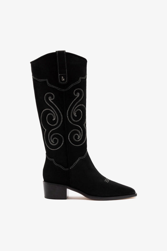Paloma Boot In Black Suede - Larroude