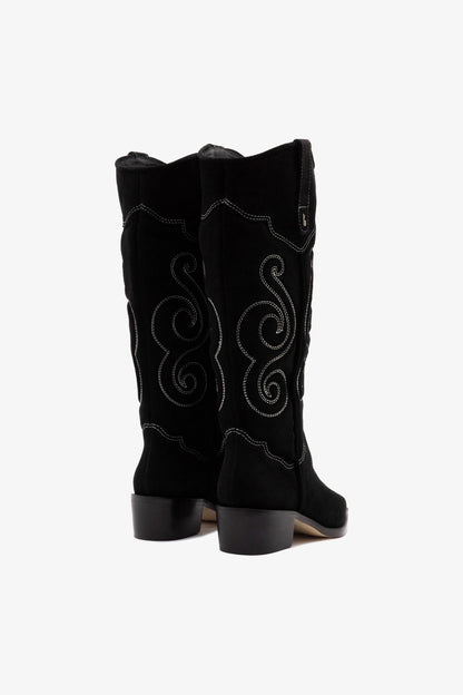 Paloma Boot In Black Suede - Larroude