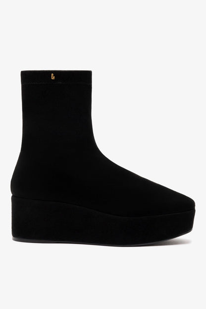 Dani Flatform Boot In Black Suede - Larroude
