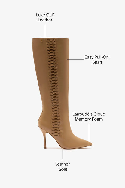 Kate Boot In Peanut Leather - Larroude