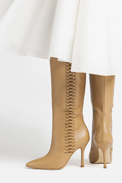 Kate Boot In Peanut Leather - Larroude