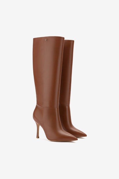 Kate Boot In Caramel Leather - Larroude