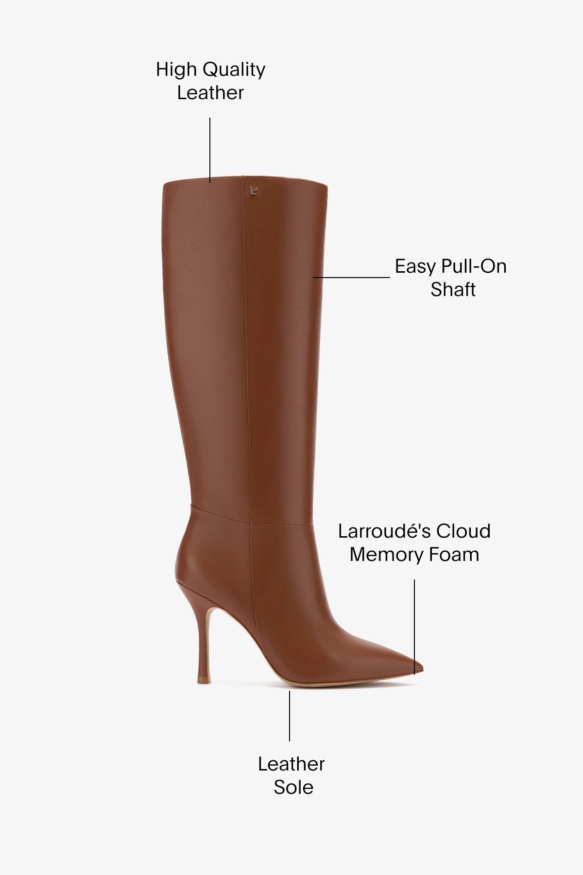 Kate Boot In Caramel Leather - Larroude