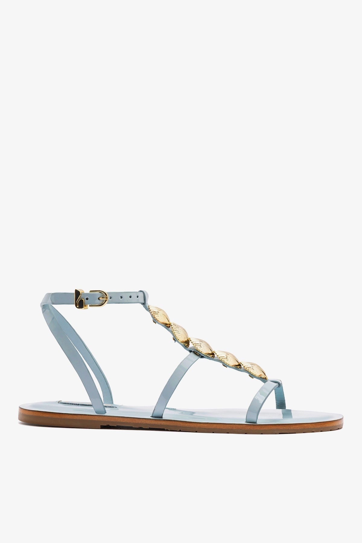 Coquile Flat Sandal Maya Patent Leather - Larroude