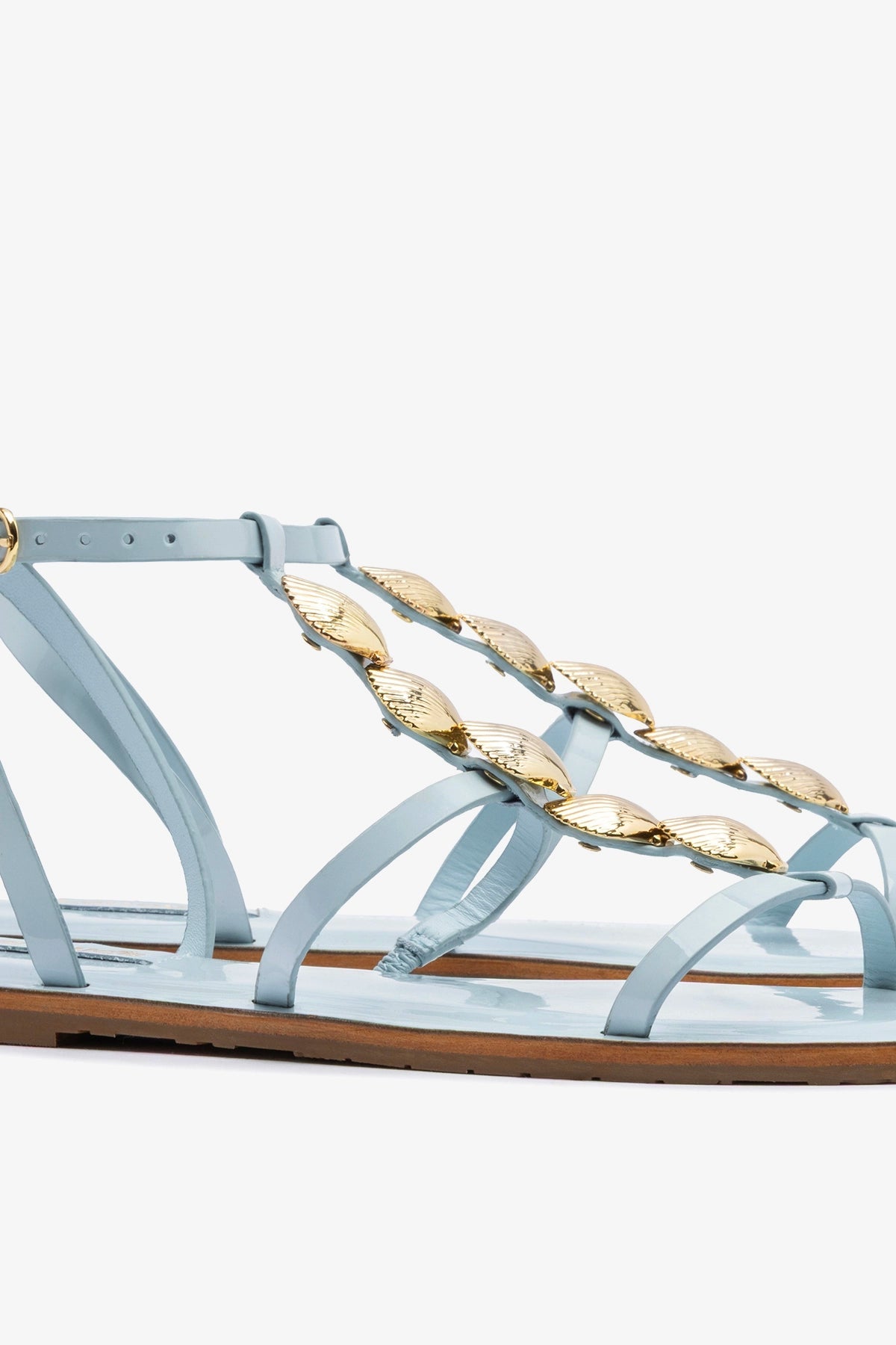 Coquile Flat Sandal Maya Patent Leather - Larroude