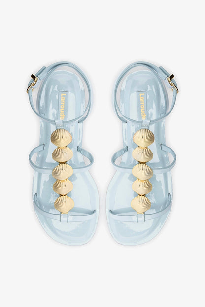 Coquile Flat Sandal Maya Patent Leather - Larroude