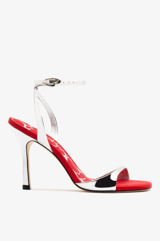 Freya Sandal Silver Specchio - Larroude