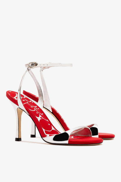 Freya Sandal Silver Specchio - Larroude