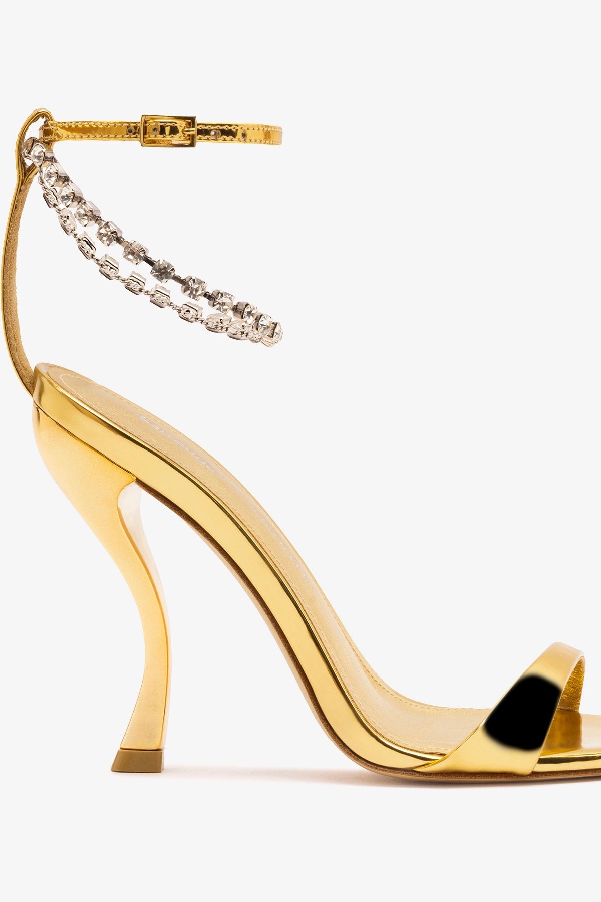 Larroudé x Nicolò B.: Nana Sandal Gold Specchio - Larroude