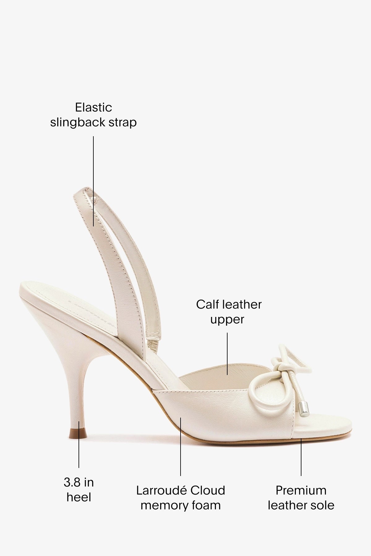 Lady Sandal Pearl Leather - Larroude