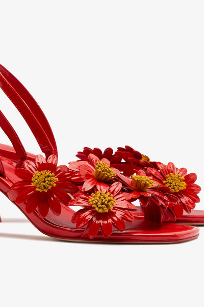 Fiore Sandal Scarlet Patent Leather - Larroude