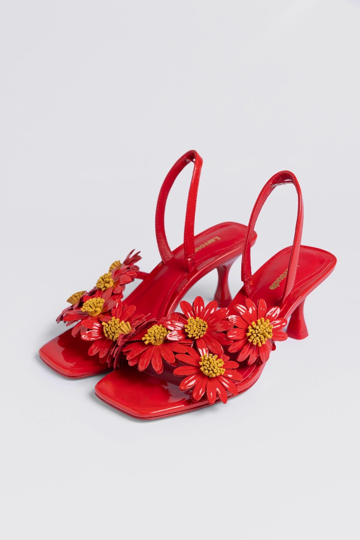 Fiore Sandal Scarlet Patent Leather - Larroude