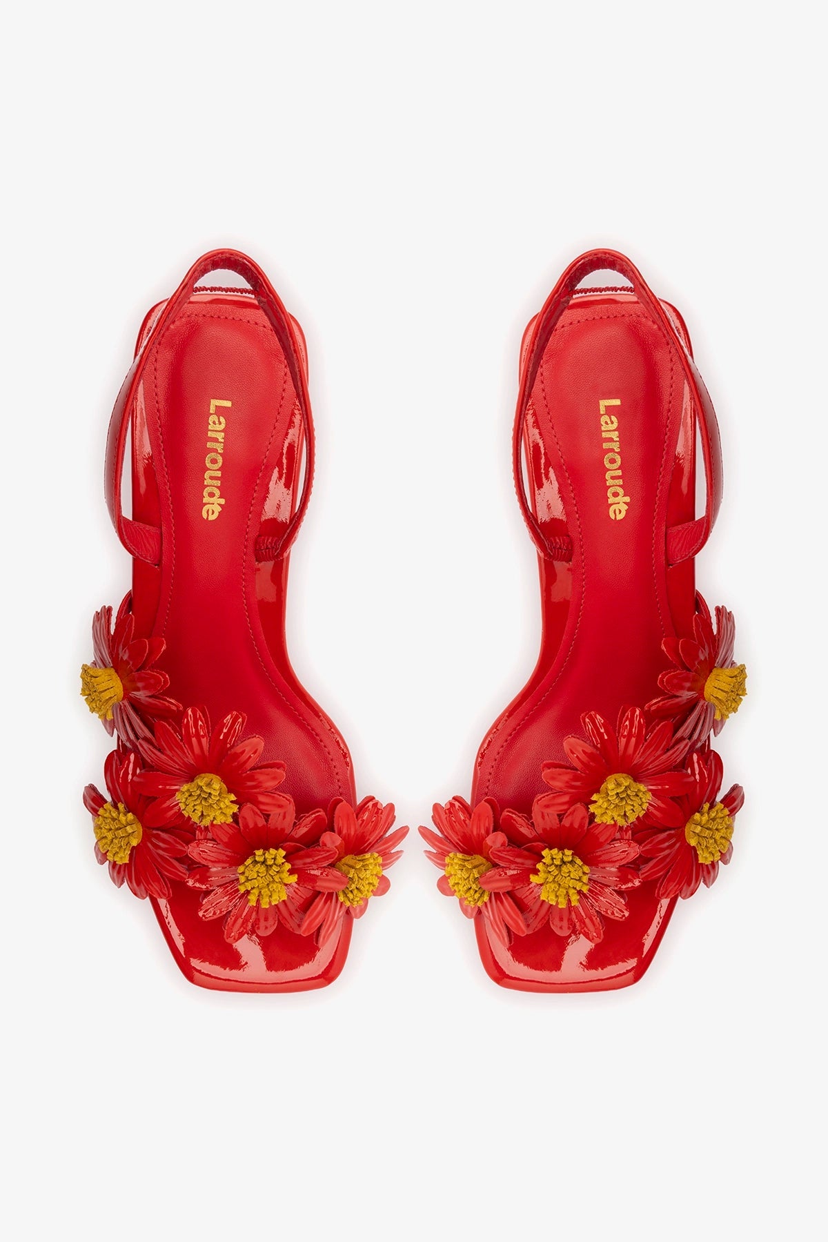 Fiore Sandal Scarlet Patent Leather - Larroude