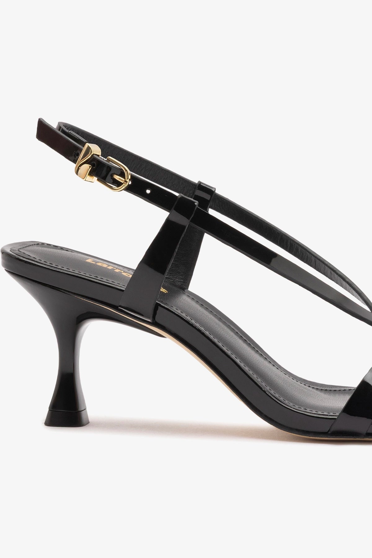 Daphne Sandal Black Patent Leather - Larroude