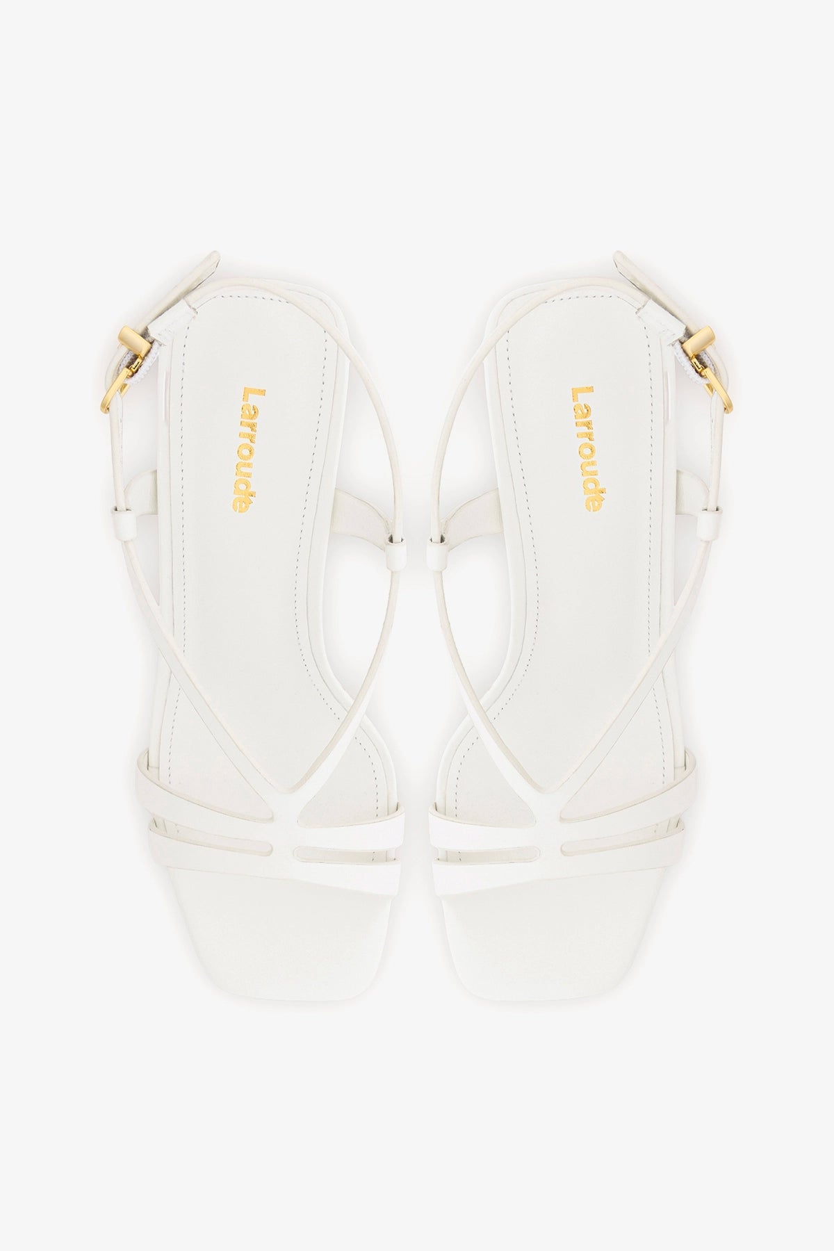 Daphne Sandal White Patent Leather - Larroude