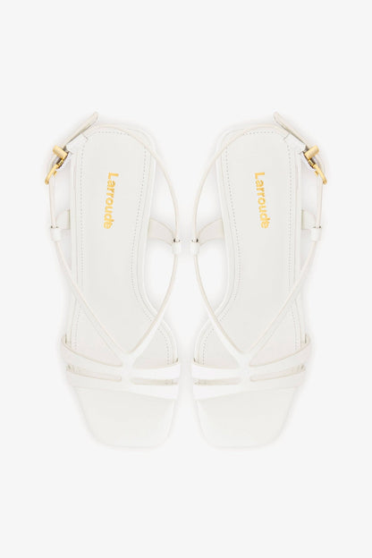 Daphne Sandal White Patent Leather - Larroude