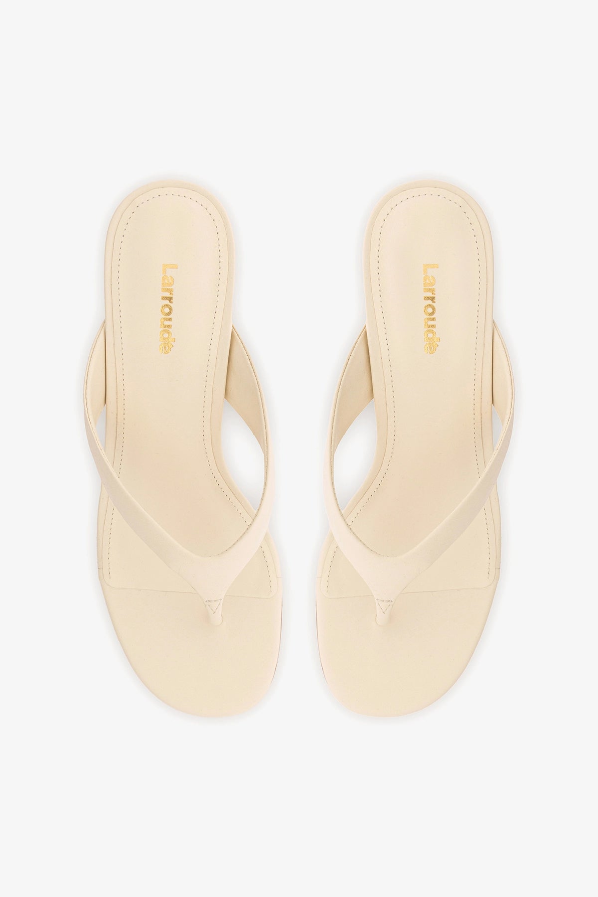 Gaia Low In Ivory Leather - Larroude