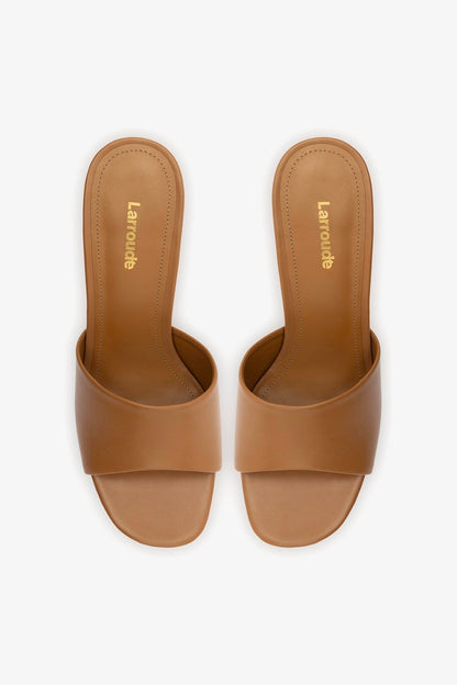 Dolly Mule Caramel Leather - Larroude