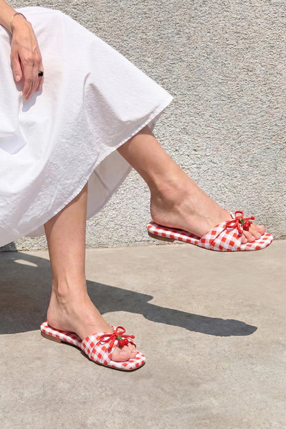 Bardot Flat Scarlet Printed Fabric - Larroude