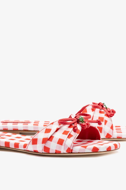 Bardot Flat Scarlet Printed Fabric - Larroude