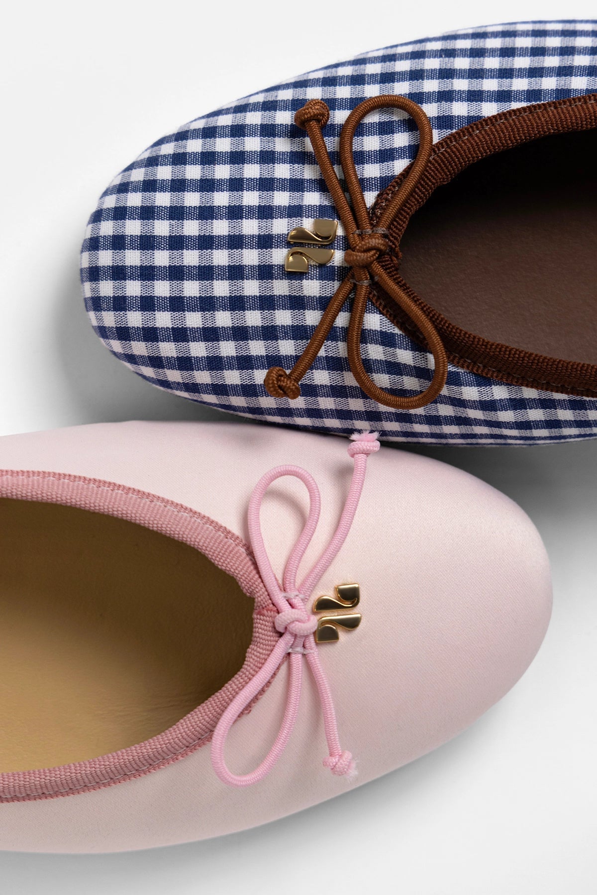 Larroudé by Sheridan Cox: Pavlova Ballet Flat Strawberry Cream Satin - Larroude