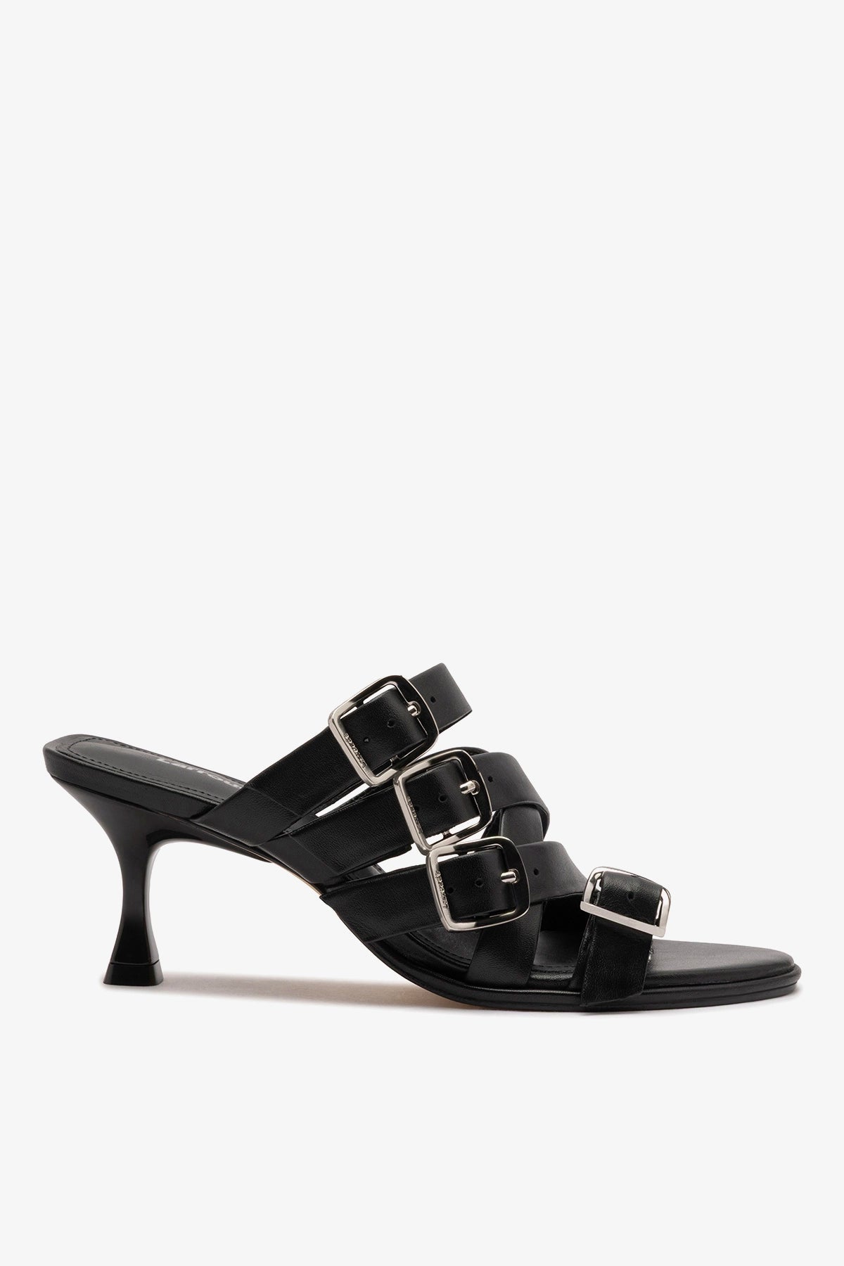 Patti Mule In Black Leather - Larroude